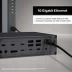 CalDigit TS5 Plus - Thunderbolt 5 Dock - 20 Port 10GbE  140W Dedicated Host Charging  Thunderbolt 5 x3  USB 10Gb/s x10  Dual USB Controllers  Up to Dual 8K 60Hz Displays  1.0m Braided Cable  330W PSU