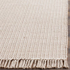 SAFAVIEH Area Rug 8x10 - Montauk Collection - Large - Ivory & Grey, Handmade Flat Weave Cotton, Boho Farmhouse Design, Ideal for Living Room, Bedroom, Office, Dining Space (MTK340A)