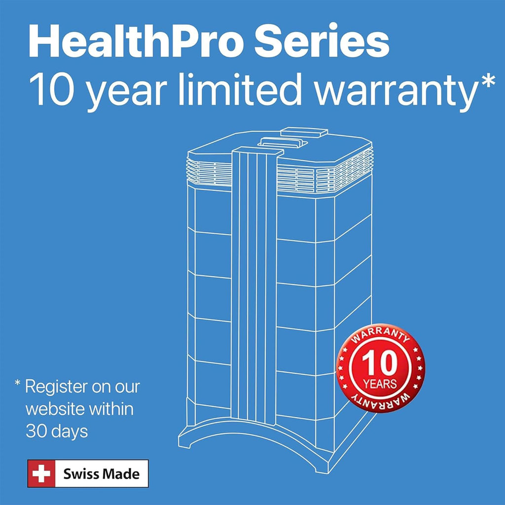 IQAir HealthPro Air Purifier - Smart HyperHEPA Filtration for Large Rooms up to 1125 sq ft - Smoke, Viruses, Allergens, Asthma, Mold, Dust, Pets, Swiss Made, Wifi App Control (Large Room - Plus XE)