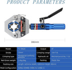 FS-7842A Hydraulic Hose Crimper Kit - 8T Handheld Crimping Tool w/Quick-Lock Dies, 7 Molds for Auto A/C, HVAC & Industrial Piping (3/8"-7/8")