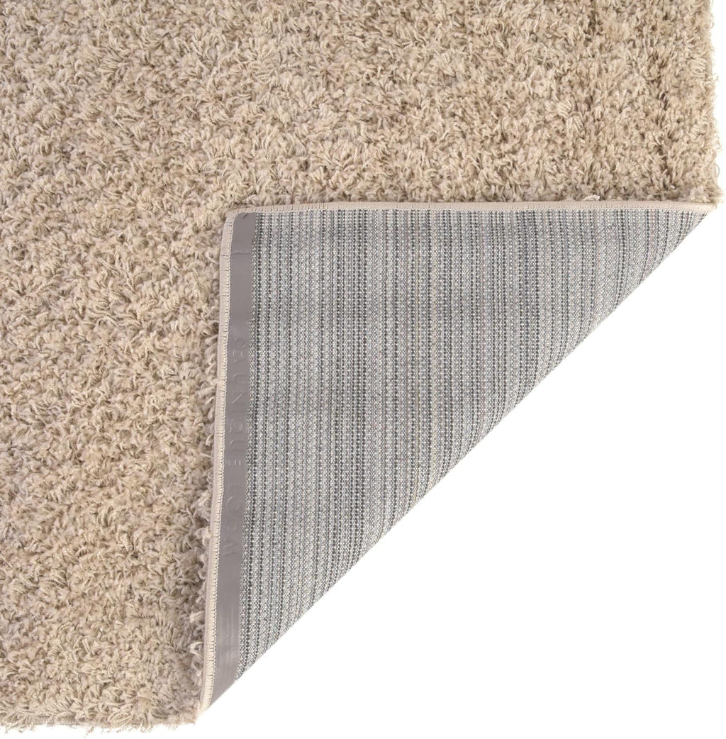 Rugs.com - Über Cozy Solid Shag Collection Rug – 8' x 11' Taupe Shag Rug Perfect for Living Rooms, Large Dining Rooms, Open Floorplans