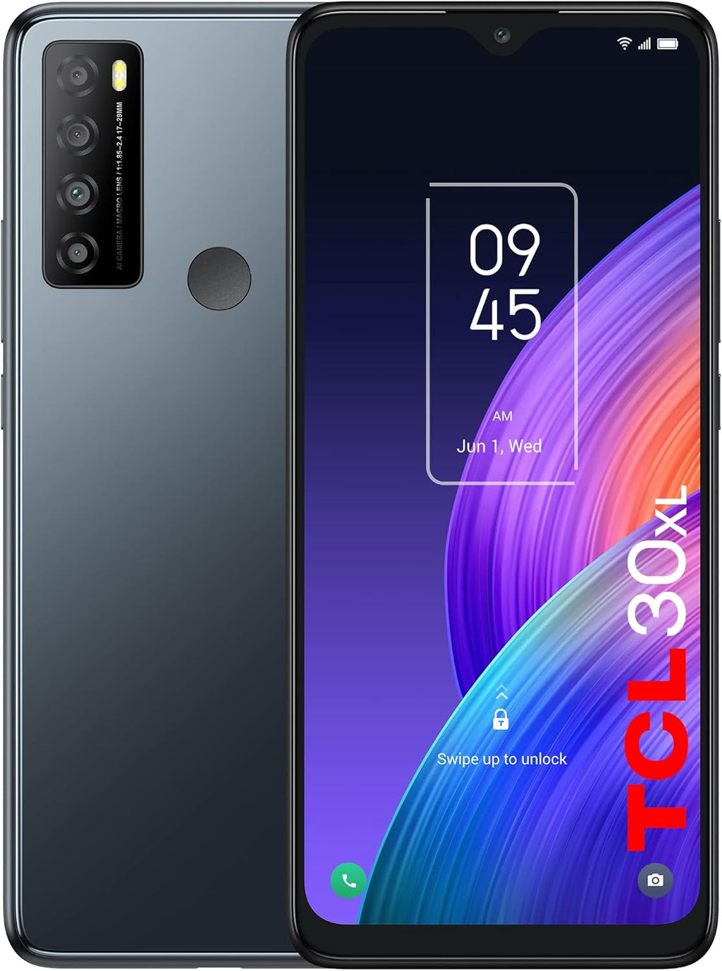 TCL 30XL |2022| Unlocked Cell Phone, 6.82 inch Vast Display, 5000mAh Battery, Android 12 Smartphone, 50MP AI Quad-Camera, 6GB RAM + 64GB ROM, US Version Mobile Phone, Night Mist (Renewed)