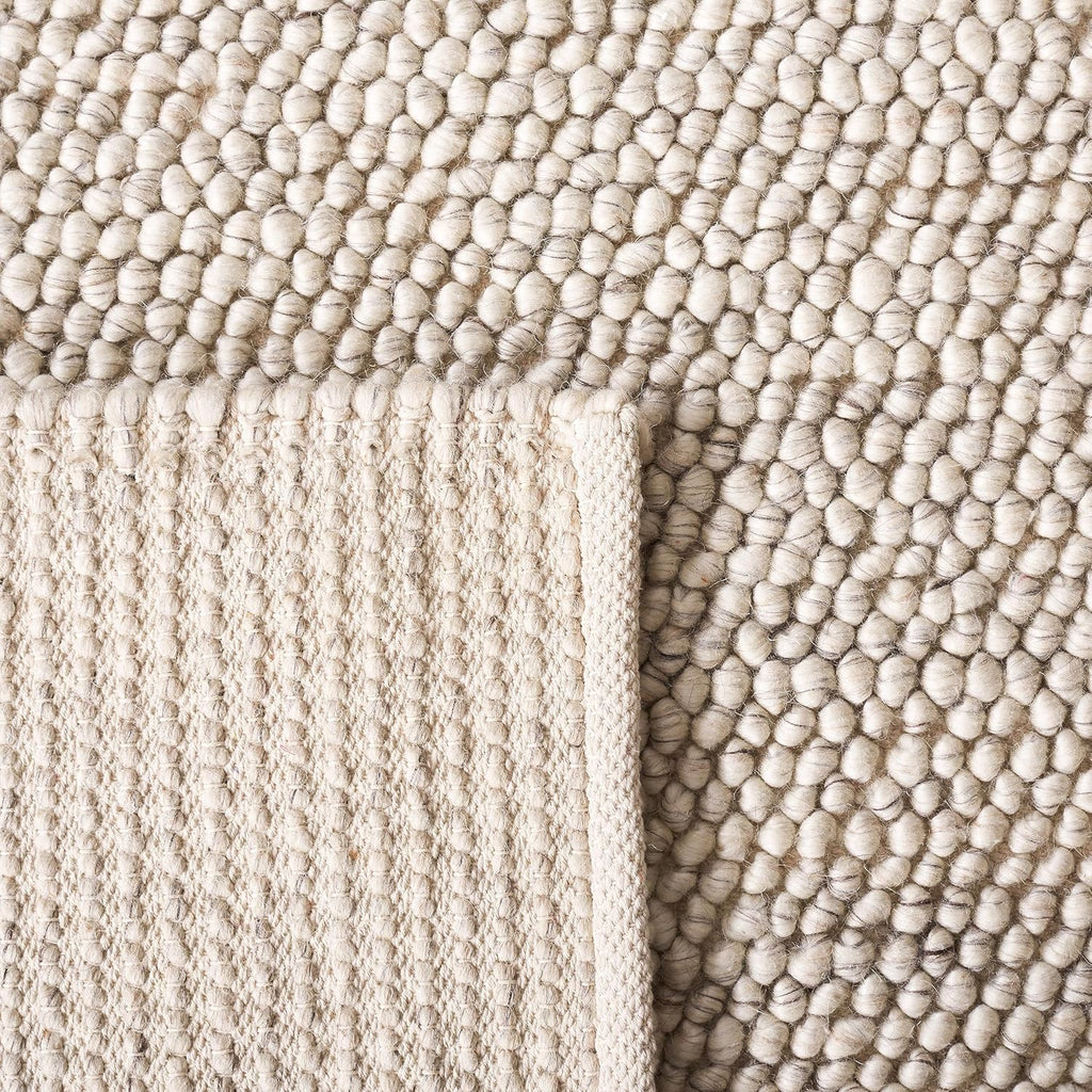 SAFAVIEH Area Rug 8x10 - Natura Collection - Large - Grey & Ivory, Handmade Wool Blend, Textured Design, Ideal for Living Room, Bedroom, Dining Space (NAT425F)