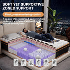Queen Mattress 12 Inch, Hybrid Mattress Queen Size Bed in a Box, Memory Foam and Individual Pocket Springs, Edge Support, Motion Isolation & Pressure Relief, Medium Firm, 365-Night Trial