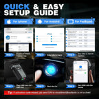 XTOOL Anyscan A30D OBD2 Scanner Diagnostic Tool - Bidirectional Scan Tool Wireless - Lifetime Updates & 19 Resets Crank Sensor EPB Throttle Relearn - Full System Car Code Reader for iPhone & Android