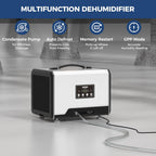 ALORAIR 70 Pints Crawl Space Dehumidifier with Pump and Drain Hose, Compact Basement & Commercial Dehumidifier for Water Damage Restoration, Covers Up to 1,000 Sq. Ft., 5-Year Limited Warranty