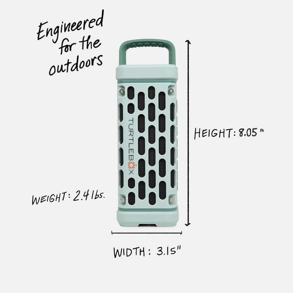 Turtlebox Ranger: Loud! Outdoor Portable Bluetooth 5.4 Speaker | Rugged  Waterproof  Ultra-Portable | Plays to 105db  Deep Bass  Shockproof  Unlimited Pairing for Full Stereo Experience  River Rock