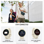 Garmin vivoactive 6 GPS Smartwatch with AMOLED Display  Lunar Gold | Advanced Health and Fitness Features  Up to 11 Day Battery  Energy Monitoring  Sleep Coach | with Signature Series Power Bundle