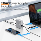 TobenONE DisplayLink Docking Station Triple Monitor with 120W Power Adapter  Triple 4K Display for MacBook Pro/Air  Thunderbolt 4/3  USB-C Windows(3X HDMI  3X DP  2xUSB-C  4xUSB 3.2  SD/TF)