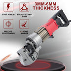 1300W Electric Hydraulic Hole Puncher Φ1/4"-4/5" hydraulic Punching Machine Punching Tool with 5 Dies for Iron Copper Aluminum Plate Angle Steel (PM20)