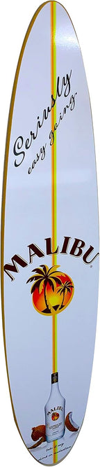 Malibu Rum Surfboard Wall Decor - 46.5 in x 11 in x 1/2 in (Indoor use only).
