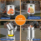 ARC Advanced Royal Champion 40QT Stainless Steel Stockpot for Seafood Crawfish Crab Boil Turkey Fryer Pot with Basket Divider and Hook, Crab Lobster Shrimp Outdoor Cooking and Home Brewing