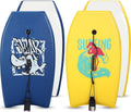 Blueweenly 2 Pcs Body Boards for Beach, Lightweight PE Bodyboard Surfboards with EPS Core, Wrist Leash, XPE Deck and HDPE Slick Bottom for Kids Teens Adults Pool Surfing