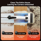 uwant Wet Dry Vacuum Cleaner 180°Lay-Flat Push-in Vacuum Mop All in One with 18000Pa Suction Auto Self-Cleaning Anti Odor Stick Dual-Edge Vacuum Cleaner Set of 1 for Hard Floor/Carpet D100