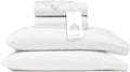 BOLL & BRANCH Signature Hemmed Sheet Set - Full, White - Luxury 100% Organic Cotton - Includes 1 Flat, 1 Fitted, 2 Pillowcases - Buttery Soft