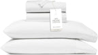BOLL & BRANCH Signature Hemmed Sheet Set - Full, White - Luxury 100% Organic Cotton - Includes 1 Flat, 1 Fitted, 2 Pillowcases - Buttery Soft