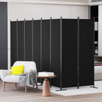 C-Hopetree 8 Panels Room Divider, 6 Ft Tall Indoor Folding Privacy Screen, Portable Partition Separator, Freestanding Separation Temporary Wall for Office, Bedroom, 160" W X 71" H, Black
