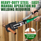 Copper Tube Fitting Crimping Tool Copper Pipe Crimper Press with 1/2" 3/4" and 1" Jaw for ProPress Copper Fitting