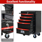 5 Drawers Tool Cart on Wheels, Multifunctional Rolling Tool Storage Chest, Drawers Rolling Trolley Organizer Tool Box for Warehouse, Garage, Workshop, Repair Shop (5 Drawers-30.5"H)