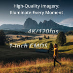DJI Osmo Pocket 3 Creator Combo Gimbal Stabilizer with 1′′ CMOS & 4K/120fps Video  3-Axis Stabilization Bundle with 128GB Memory Card  Gripster Flexible Spider Tripod  2 YR CPS Warranty + More