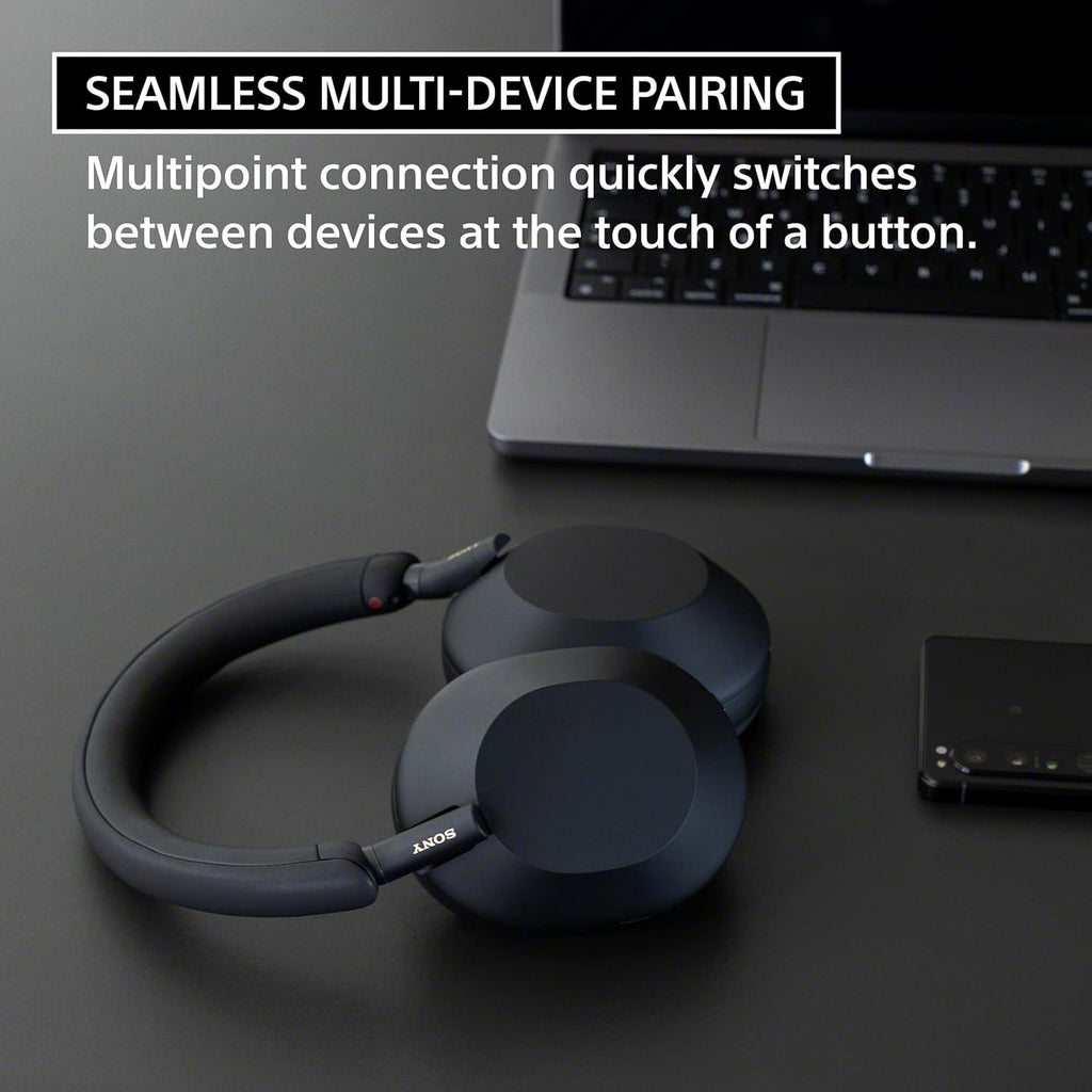Sony WH-1000XM5 Premium Noise Canceling Headphones (Black) with Free WF-C700N Truly Wireless Noise Canceling Earbuds (Black)