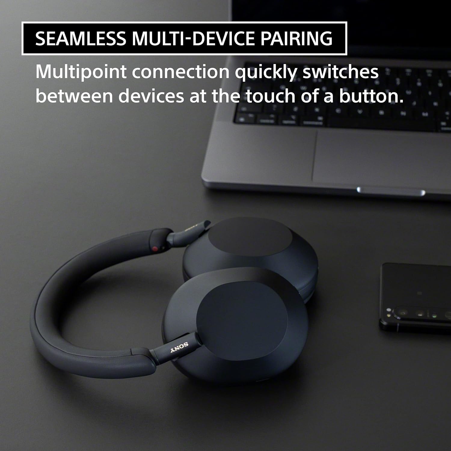 Sony WH-1000XM5 Premium Noise Canceling Headphones (Black) with Free WF-C700N Truly Wireless Noise Canceling Earbuds (Black)