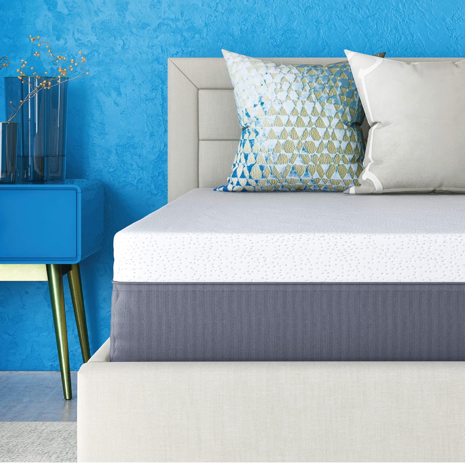 Cool Gel 12 Inch King Mattress Memory Foam Medium Firm, King Size Memory Foam Mattress Cooling, Made in the USA, 12" Depth with Pressure Relief, CertiPUR-US Certified No Fiberglass, CoolGel Bed