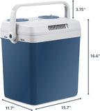 Ivation Electric Cooler & Warmer with Handle |27 Quart (25 L) Portable Thermoelectric Fridge For vehicles & Trucks| 110V AC Home Power Cord & 12V Car Adapter for Camping, Travel & Picnics