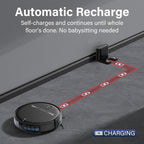 Robot Vacuum and Mop Combo, 2-in-1 Robot Vacuum Cleaner, 2.87'' Slim Design, Wi-Fi/App/Voice Control, 3D Obstacle Avoidance & Self-Charging Robotic Vacuum for Hard Floors, Carpets, Pet Hair