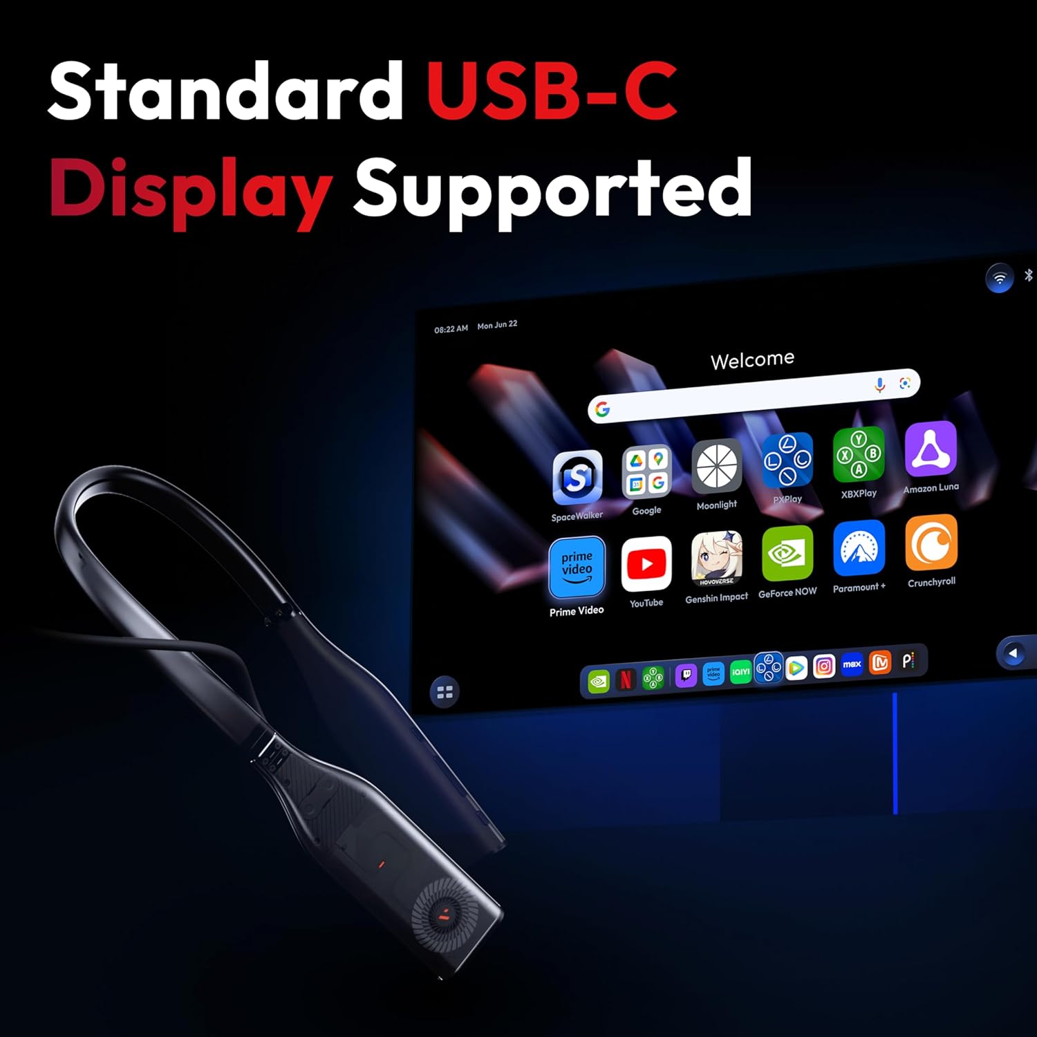 VITURE Pro Neckband  Official Partner of PSPlay  Multi-screen/3DoF/Smooth Follow/Ambient Mode  3D Player  AI Assistant  Almost Wireless Freedom for Gaming & Streaming  12GB+256GB