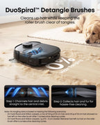 eufy Robot Vacuum C28 for Pet Hair, 15,000 Pa Suction, HydroJet™ Self-Cleaning Roller Mop, DuoSpiral Anti-Tangle Brush, All-in-One Auto-Empty Station, AI Obstacle Avoidance