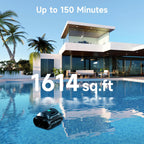 (2026 Upgrade) WYBOT C1 Cordless Robotic Pool Vacuum for Inground Pools  Above Ground Pool Cleaner 4-in-1 Wall & Waterline Cleaning Up to 1 614sq.ft  150mins Smart Navigation  App Support