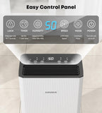 2500 Sq.Ft Dehumidifier for Basement, 32 Pint Dehumidifiers for Home with Drain Hose, Ultra Quiet 32dB, Smart Humidity Control, 24H Timer, Energy Efficient, Portable for Bedroom, Bathroom, RV