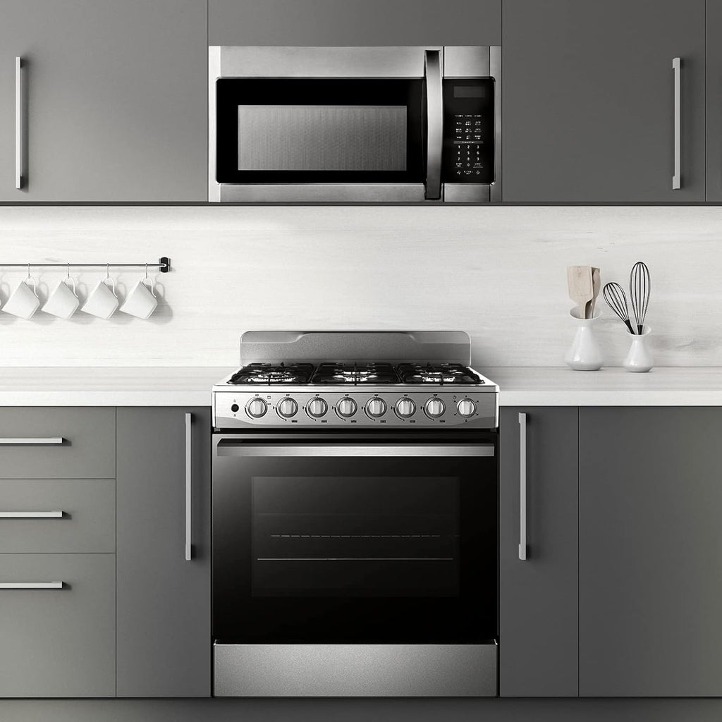 BLACK+DECKER EM044KB19 Over The Range Microwave Oven with One Touch, 1000 Watts, 400 CFM and Auto Cooking, OTR 1.9 Cu.ft