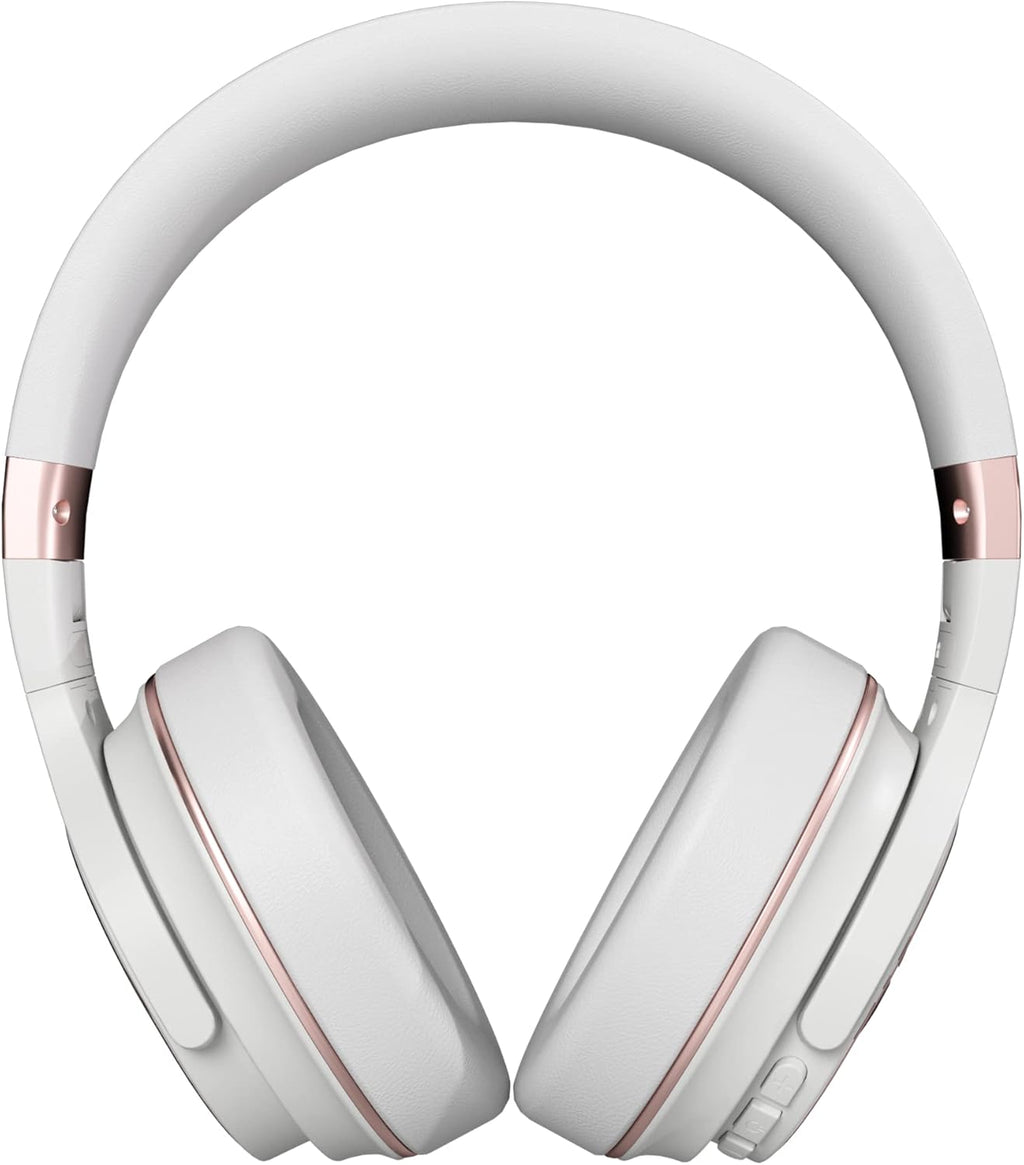 Raycon Everyday Bluetooth Headphones - Over The Ear, Active Noise Cancelling Wireless Headphones + Awareness Mode, Bluetooth Headset with Mic, 40 Hours of Battery Life (Rose Gold)