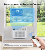AKIRES Window Air Conditioner, 8,000BTU Air Conditioner Window Unit, Cools up to 350 Sq. Ft, Window AC with Cool, Fan, Dry, Sleep, Energy Saver, and Auto,6 Modes,24H Timer,Easy Install,Home,Office