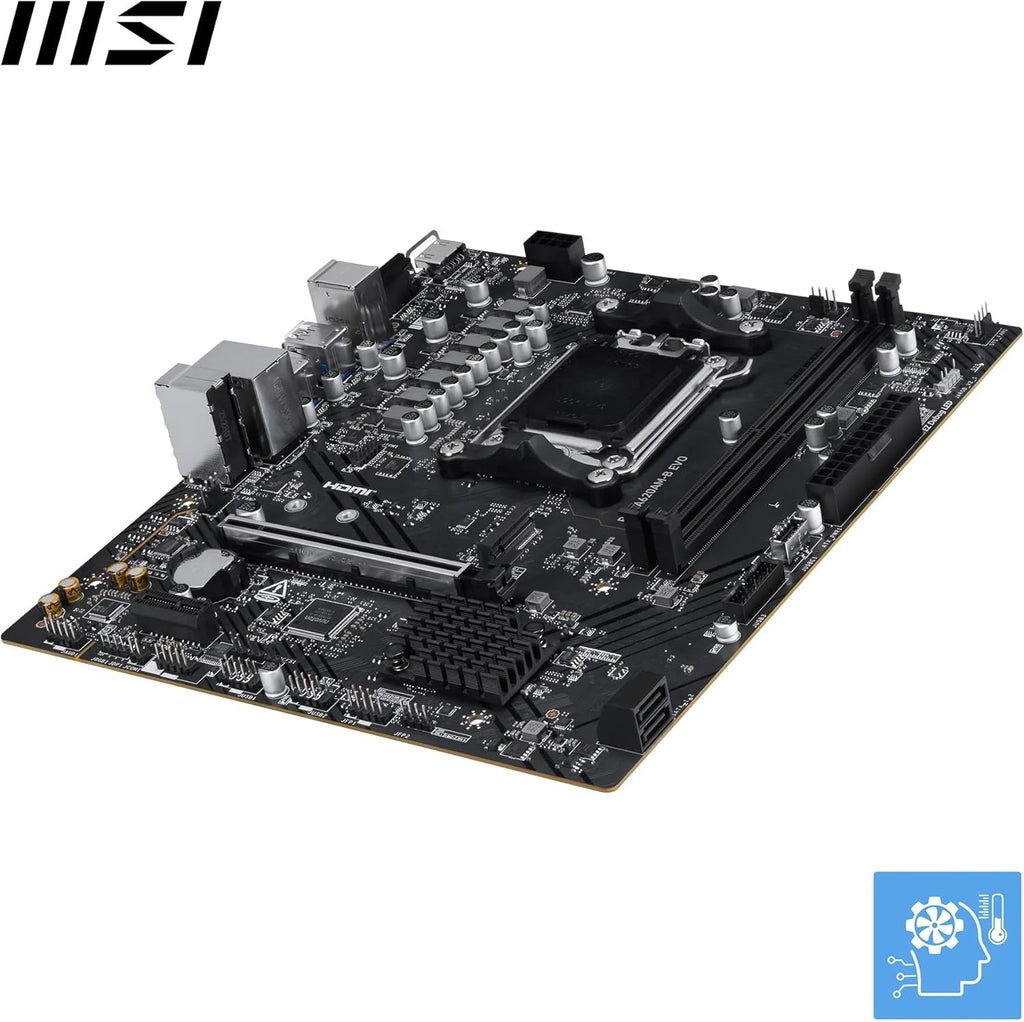 MSI PRO A620AM-B EVO Motherboard, Micro-ATX - Supports AMD Ryzen 9000/8000 / 7000 Processors, AM5 - DDR5 Memory Boost (6800+ MT/s OC), 1 x PCIe 4.0 x16, 1 x M.2 Gen4