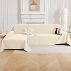 Deep Dream Sectional Couch Covers, 2 Pieces 100% Waterproof L Shaped Sofa Cover, Non Slip Couch Cover for Dogs Cats Washable, Pet Friendly Sofa Slipcovers Furniture Protector (X-Large, Beige)