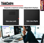 Lenovo ThinkCentre Micro Desktop  16GB DDR4 RAM  512GB SSD Drive  AMD Processor & Graphics  Dual-Display Support  Wi-Fi  Bluetooth  USB  RJ-45  Windows 11 Pro  Business-Grade  Home-Friendly