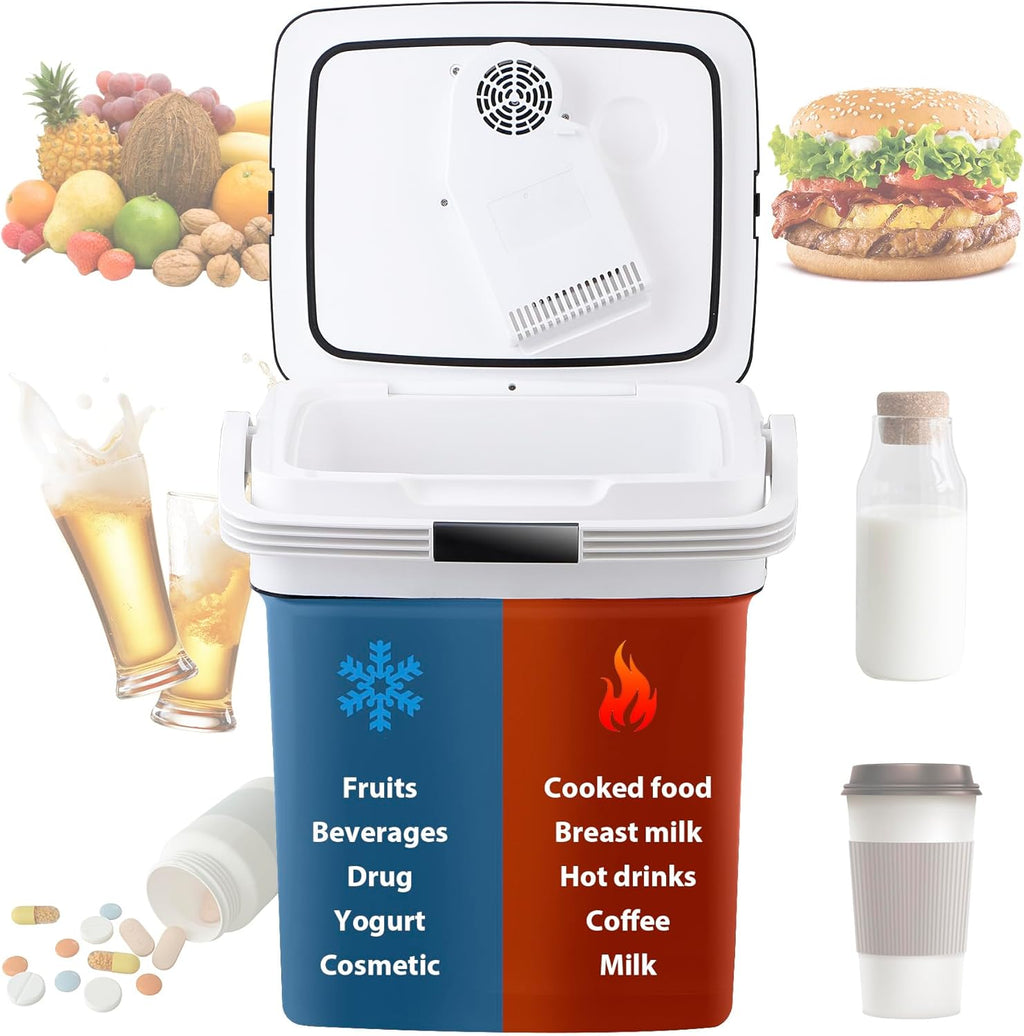 ZENY Car Fridge Electric Cooler and Warmer for Vehicles & Trucks- 12V AC/DC Car Thermoelectric Refrigerator with Handle, Portable Car Fridge for Travel, Camping and Picnics (29L)
