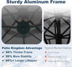 12FT Cantilever Umbrella with Base Large Curvy Outdoor Aluminum Offset Umbrella w/ 360° Rotation  UV Resistant Canopy for Patio  Garden  Backyard  Grey