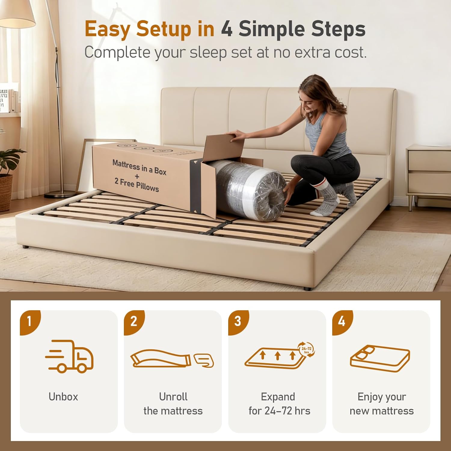 Extra Firm King Mattress 14-Inch: Extra & Medium Firm Dual Side Flippable, Dual Firmness Memory Foam for Back Pain, Cool Gel Washable Ice Silk Cover, CertiPUR-US Certified, Thick Couple Bed 80x76