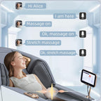 MassaMAX MT339 4D Massage Chair  Full Body Shiatsu Recliner with Electric Extendable Footrest  Zero Gravity  SL Track  Deep Yoga Stretch  22 Modes  AI Voice Control  Foot Rollers  and Heating (White)