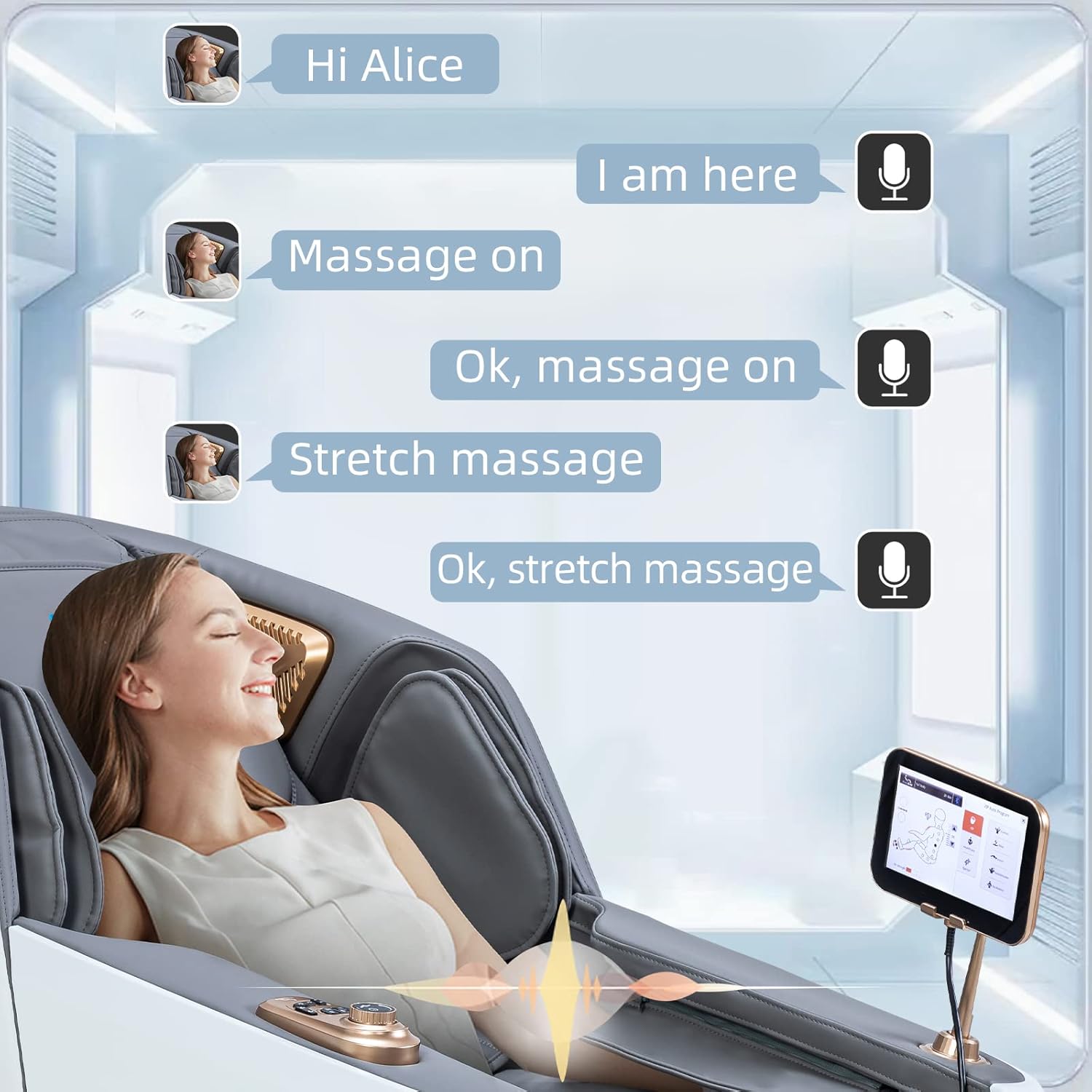 MassaMAX MT339 4D Massage Chair  Full Body Shiatsu Recliner with Electric Extendable Footrest  Zero Gravity  SL Track  Deep Yoga Stretch  22 Modes  AI Voice Control  Foot Rollers  and Heating (White)