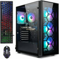 STGAubron Gaming PC Desktop  AMD Ryzen 5 2600 up to 3.9G  Radeon RX 580 16G  16G DDR4  512G SSD  WiFi 6  BT 5.0  RGB Fan x4  Windows 11 Home