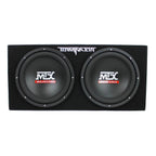 MTX TNE212D 12" Subwoofer (2 Pack) + Monoblock Amplifier (2 Pack) + Amp Wire Kit