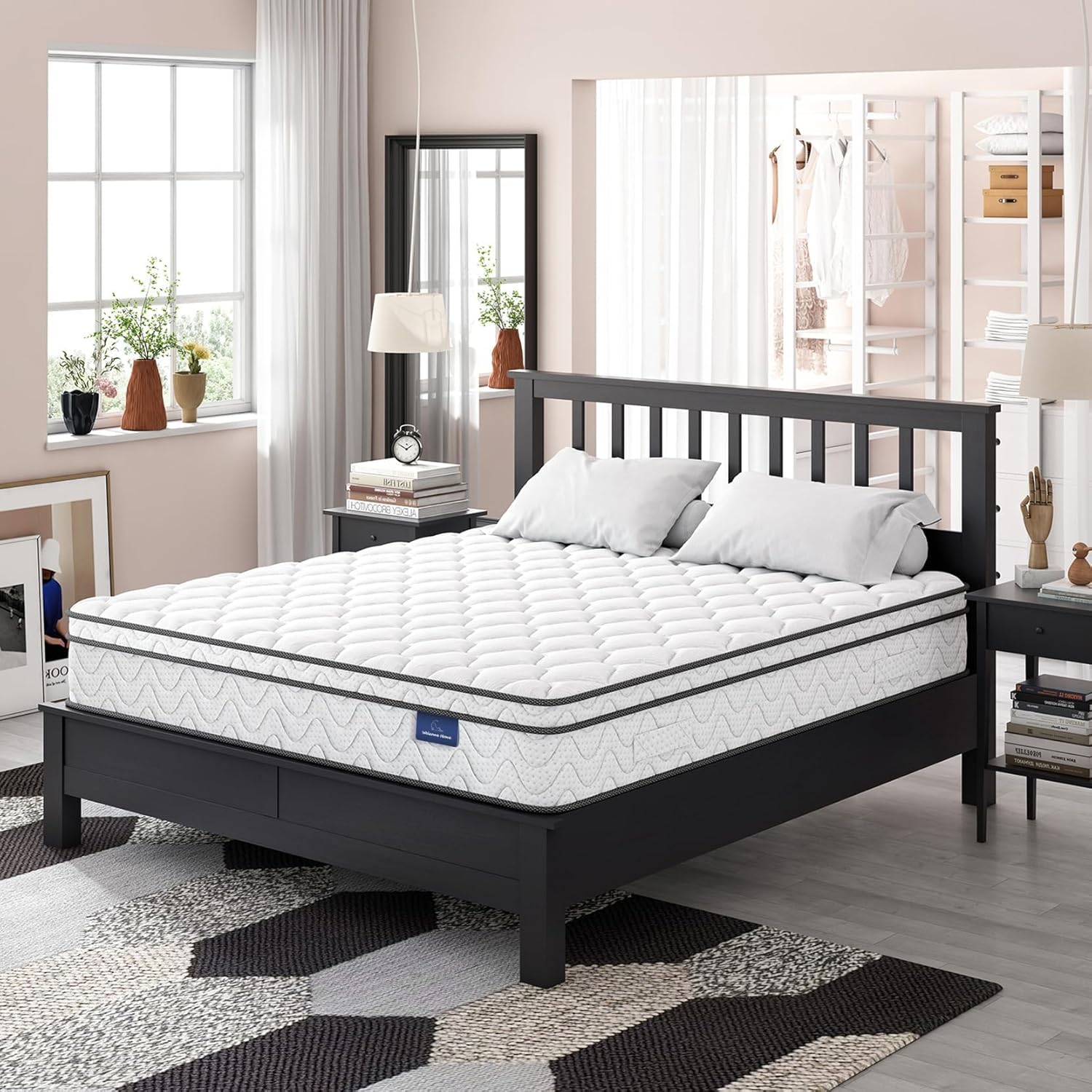 Vesgantti Twin XL Mattress 10 Inch, Fiberglass-Free | Cool Sleep Hybrid Mattress in a Box - Memory Foam & Pocket Springs, Ergonomic Design, Pressure Relief, Medium Firm Feel, 39"*80"*10"