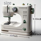 Sewing Machine for Beginners Twin Needles Sewing Machine and 16 Stitch Applications Household Electric for Beginners with Foot Pedal, 42poc Accessory Kit DIY Crafting(green)