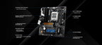ASRock B850M-X R2.0 Micro-ATX AM5 Motherboard, AMD Ryzen 9000/8000/7000 Support, DDR5 8200+ OC, PCIe 5.0, 2.5G LAN, 6+1+1 Power Phase, BIOS Flashback