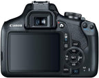Canon EOS Rebel T7 DSLR Camera with EF18-55mm + EF 75-300mm Double Zoom Kit 2727C021 Bundle with Lexar Premium 64GB SDXC Memory Card  Deco Essentials Camera Bag and Corel Photo Video Suite